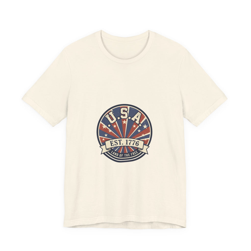 Retro USA Shirt, Vintage 4th of July Tee, Est 1776 Americana Patriotic Shirt, Independence Day Gift, Distressed Fourth of July USA Tee