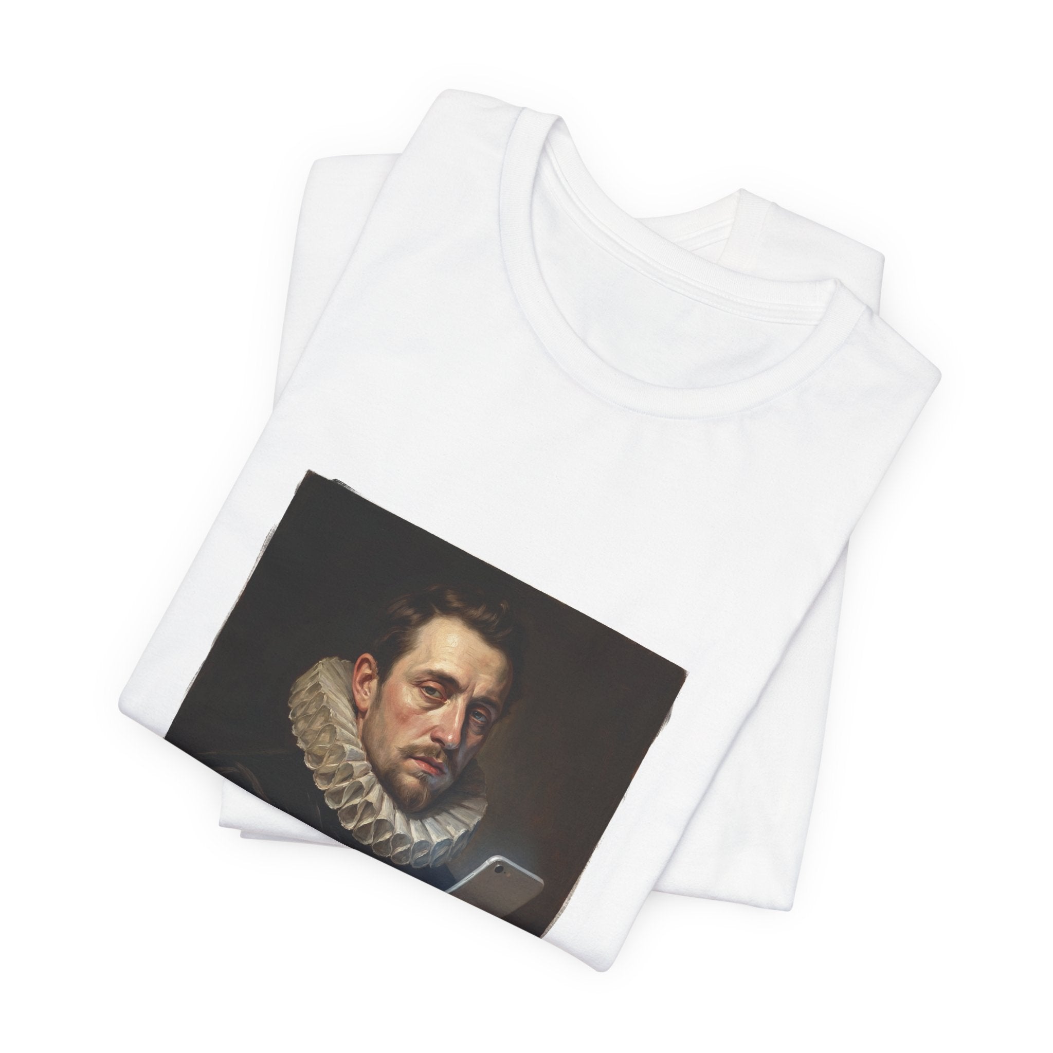 Self-Portrait Doomscrolling Shirt - Funny Renaissance Painting Meme Tee