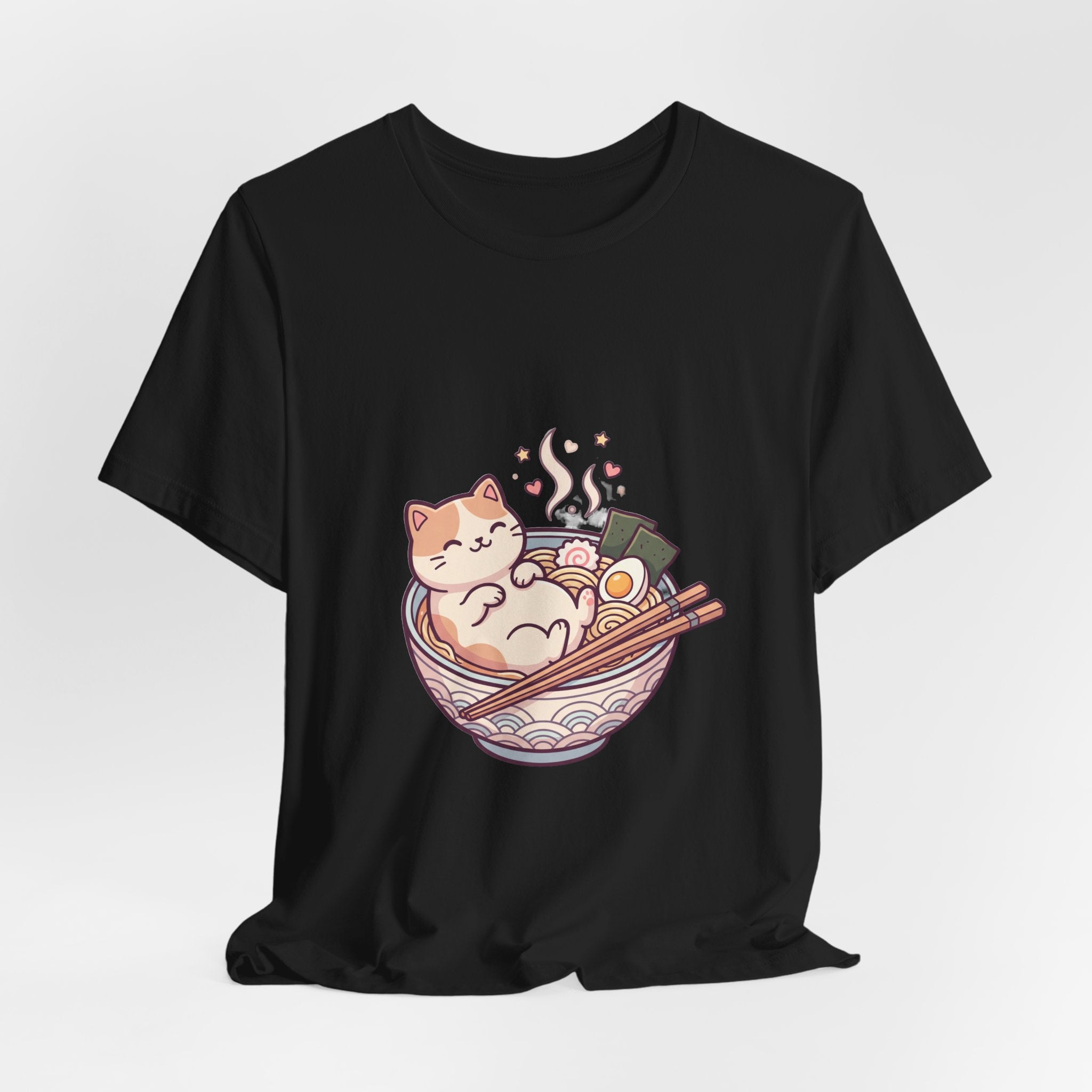Kawaii Ramen Cat Shirt - Cute Anime Japanese Noodles Aesthetic Tee